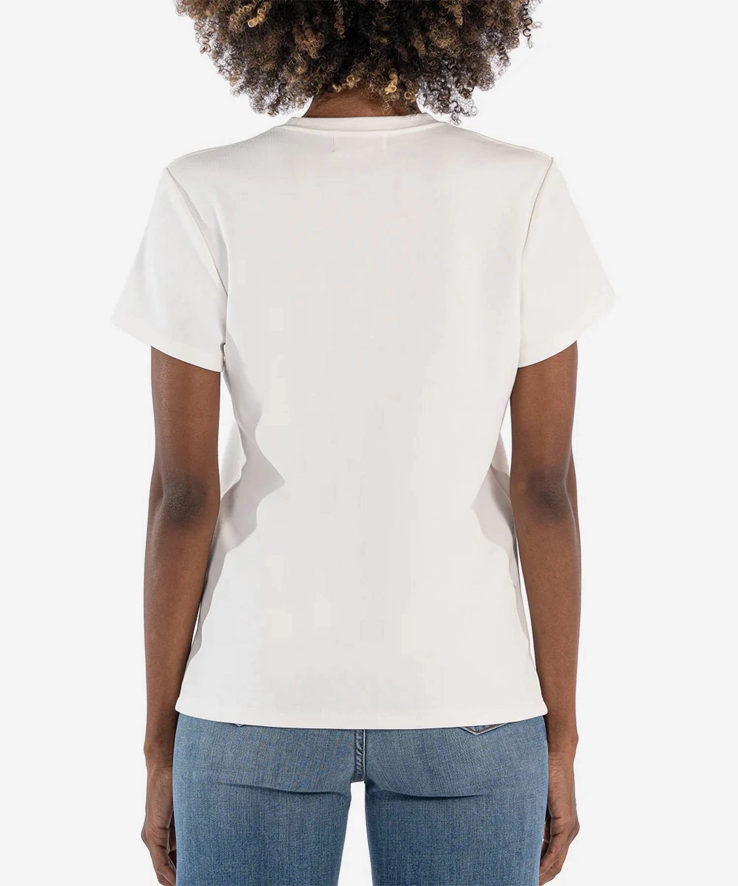 Remington Scoop Neck T-Shirt In Ivory