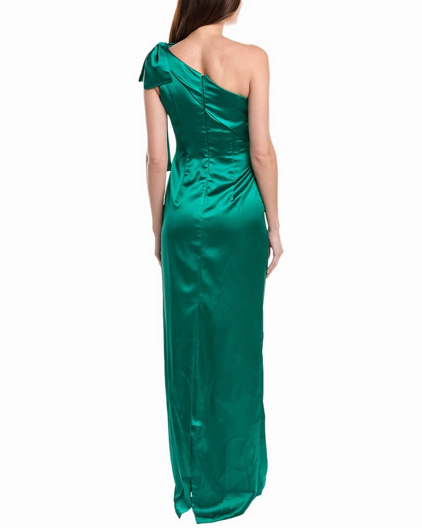 Rene Ruiz One-Shoulder Satin Gown
