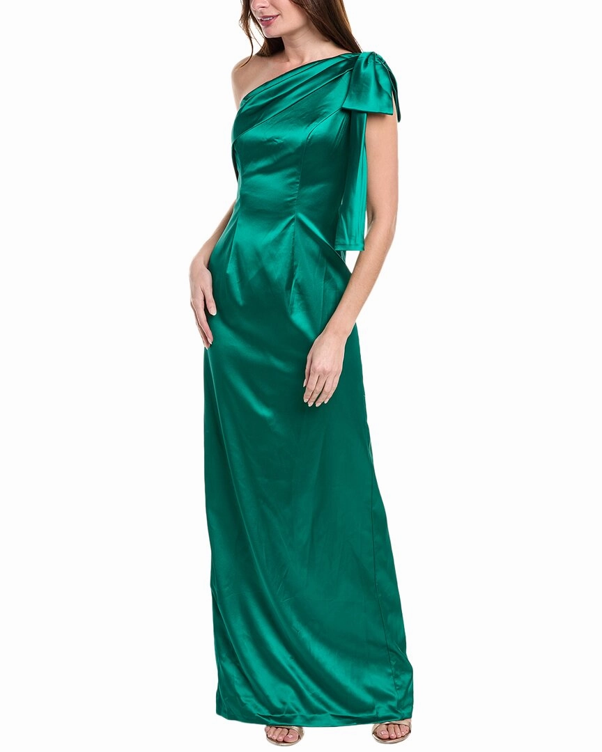 Rene Ruiz One-Shoulder Satin Gown