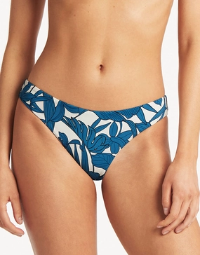 Retreat Regular Cheeky Bikini Pant - Lagoon Sea Level - Sea Level swimwear clearance