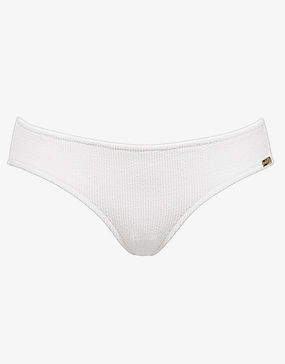 Retro Purity Zip Back Bikini Bottom - White Watercult - Watercult swimsuits sale