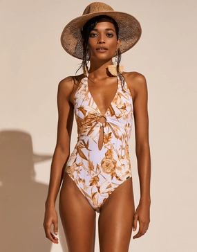 Reverie Halter Swimsuit - Dreamy Pastels Maryan Mehlhorn - Maryan Mehlhorn dresses