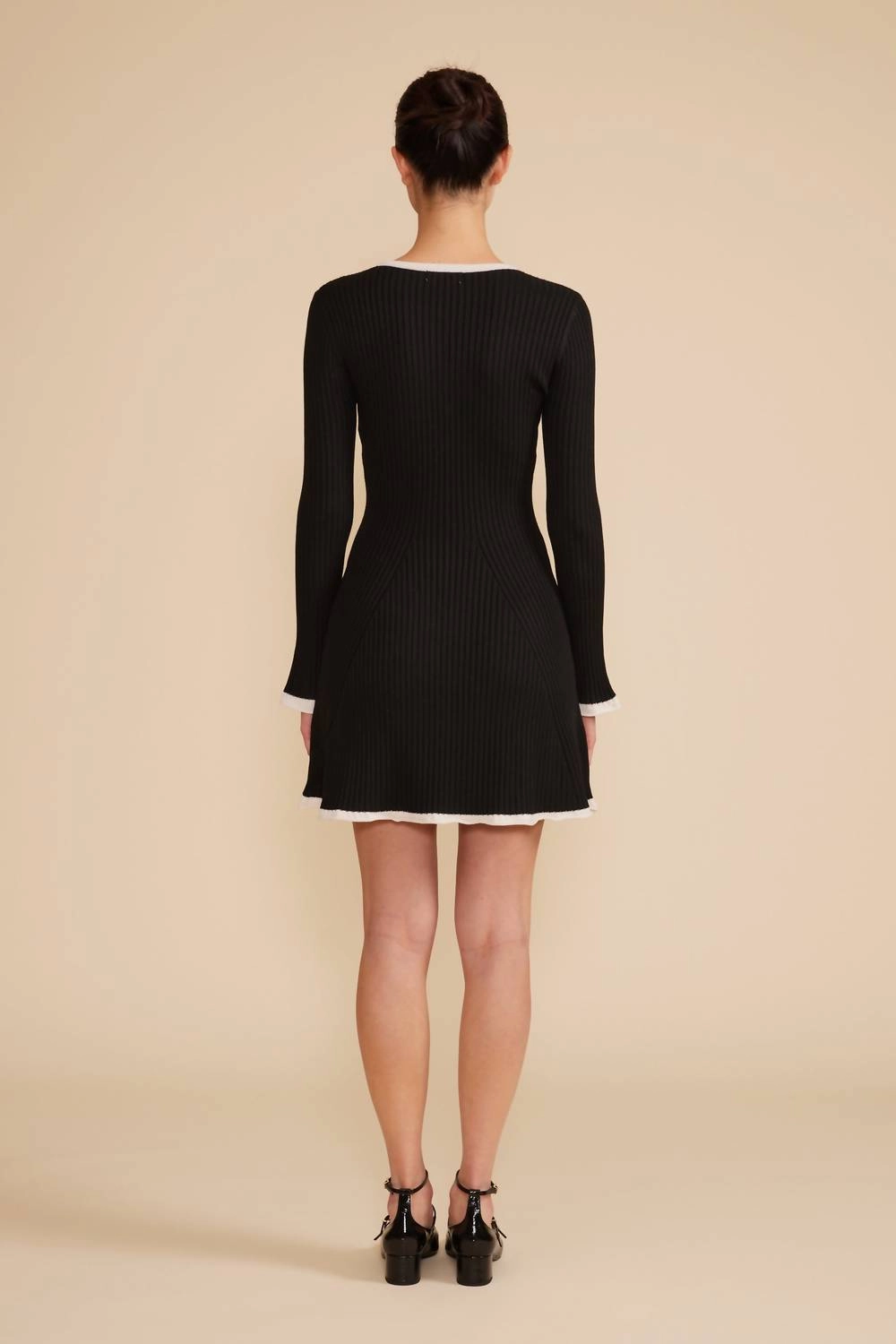 Rianne Long Sleeve Mini Dress In Black