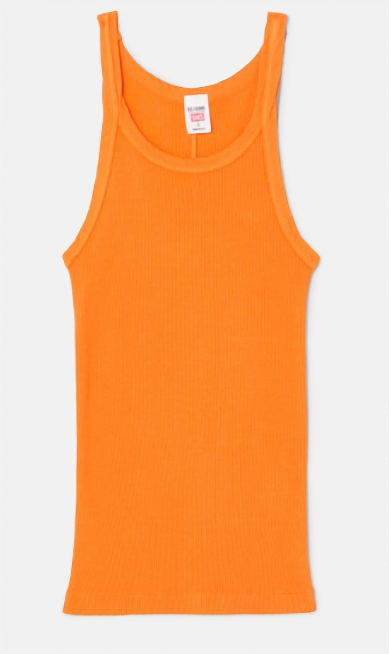 Ribbed Tank In Orange