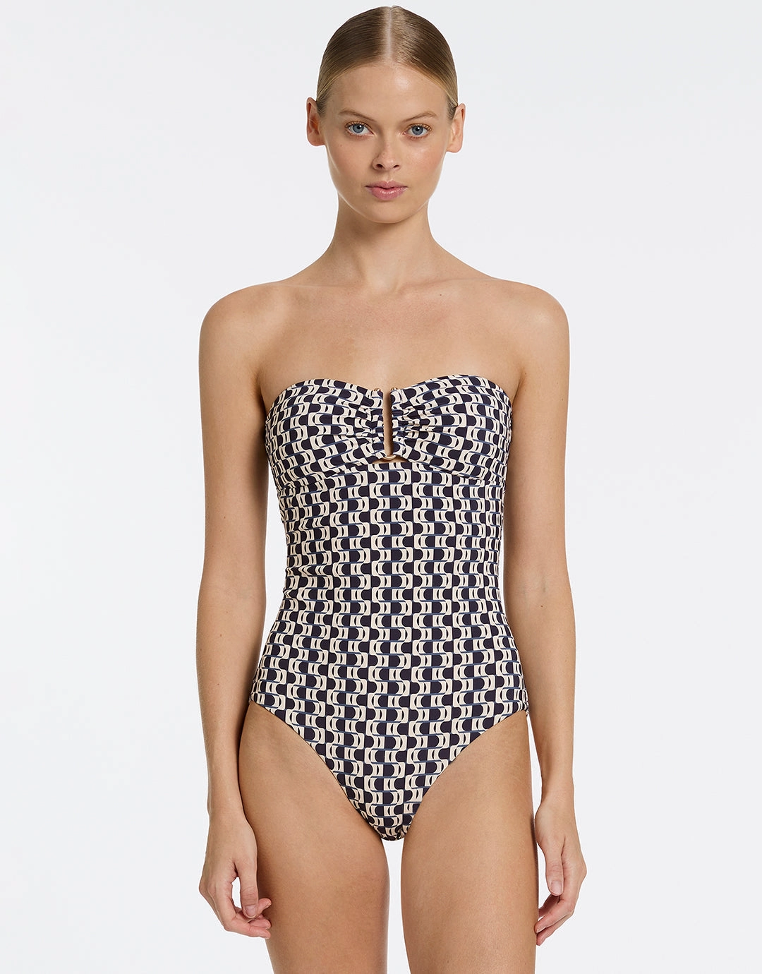 Rio Moulded Bandeau Swimsuit - Ink Jets - Jets swimwear best price