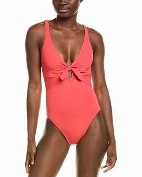 Robin Piccone Ava Knot One-Piece Swim Womens - halter swimsuits