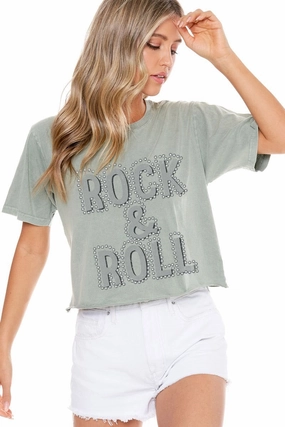 Rock & Roll Puff Graphic Tee womens tank tops sale