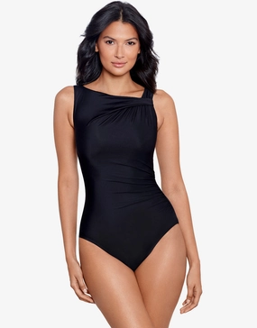Rock Solid Avra Swimsuit - Black Miraclesuit - Miraclesuit swimwear clearance