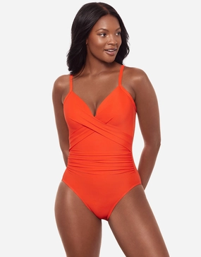Rock Solid Captivate Swimsuit - Arancio Miraclesuit - Miraclesuit swimwear clearance