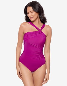 Rock Solid Europa Swimsuit - Framboise Miraclesuit - Miraclesuit swimwear clearance