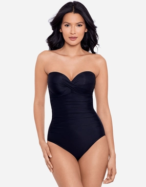 Rock Solid Madrid Swimsuit - Black Miraclesuit - Miraclesuit swimwear clearance