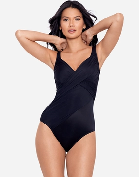 Rock Solid Revele Swimsuit - Black Miraclesuit - Miraclesuit swimwear clearance