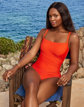 Rock Solid Starr Swimsuit - Arancio Miraclesuit - Miraclesuit swimwear clearance