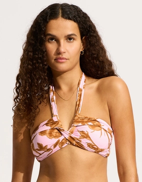 Rococo Halter Bandeau Bikini Top - Blossom Seafolly - Seafolly bikinis sale