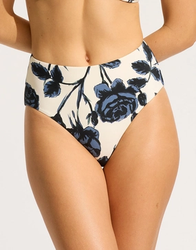 Rococo High Waist Bikini Pant - Black Seafolly - Seafolly bikinis sale