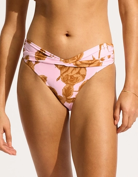 Rococo Twist Band Mini Hipster Bikini Pant - Blossom Seafolly - Seafolly bikinis sale