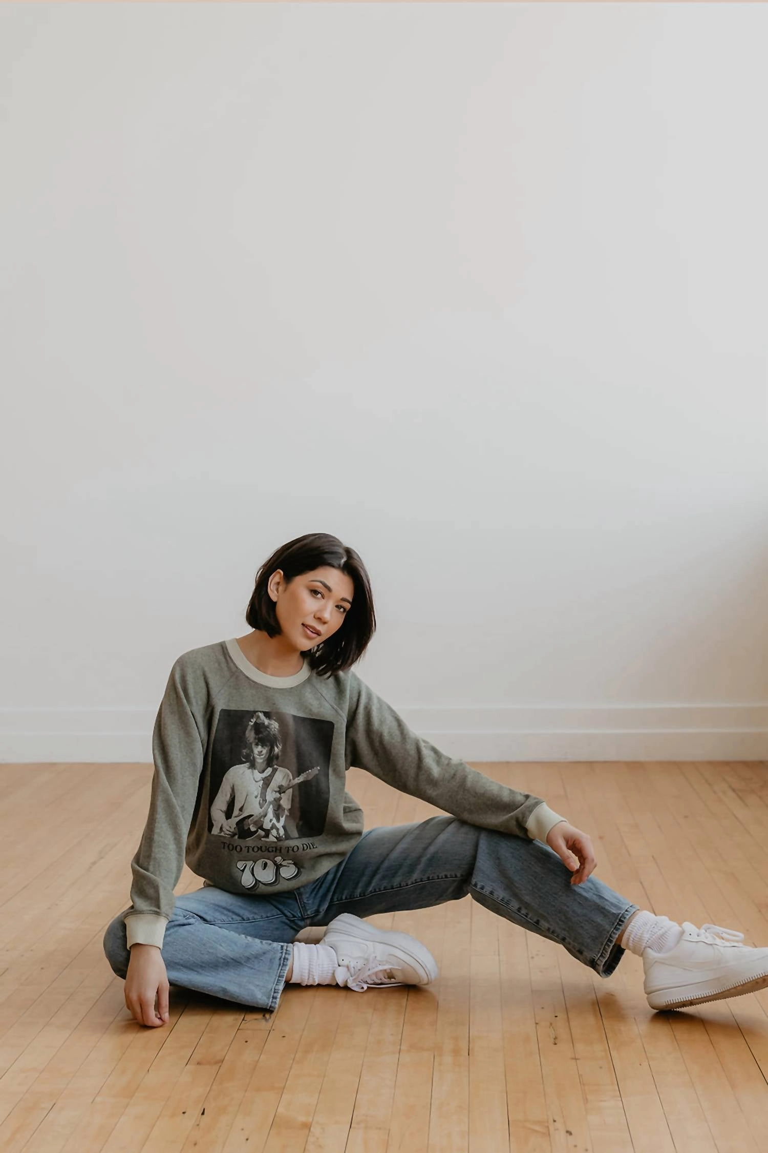 Rolling Stones Too Tough To Die Sweatshirt In Sage Gray
