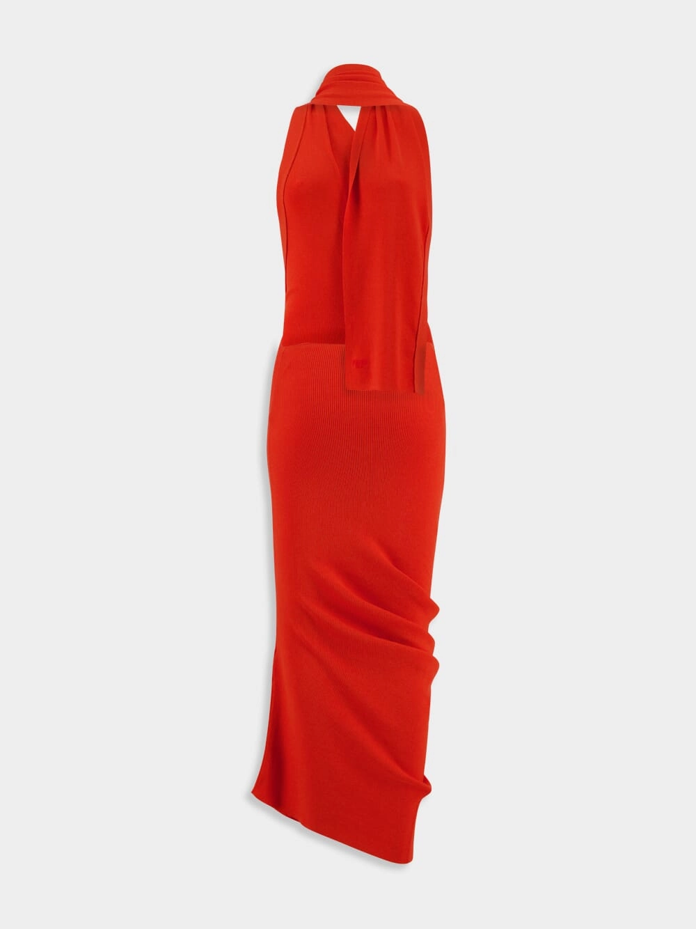 Roma Orange Halter Dress