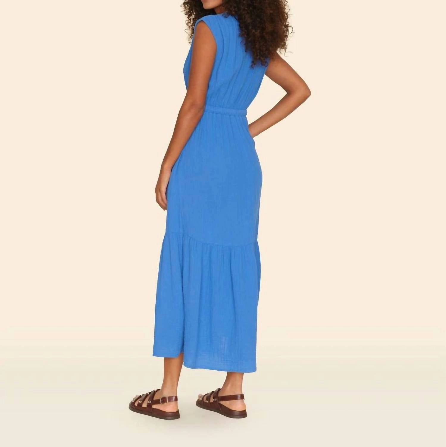 Rosalie Dress In Deep Wave