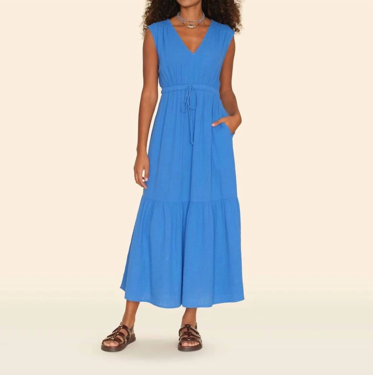 Rosalie Dress In Deep Wave