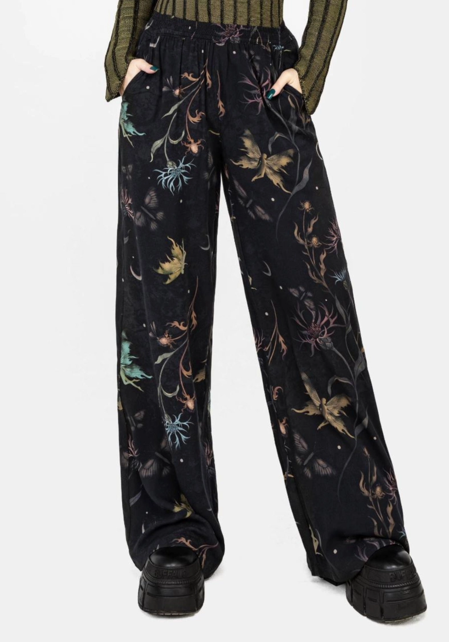 Rosanella Floral Print Straight Leg Trousers Bottoms Womens - women's jeans sale