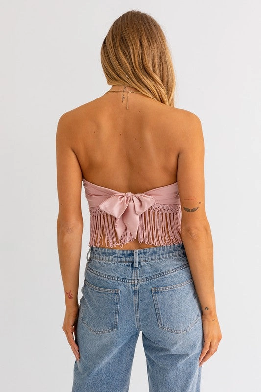 Rosewater Fringe Top - Medium