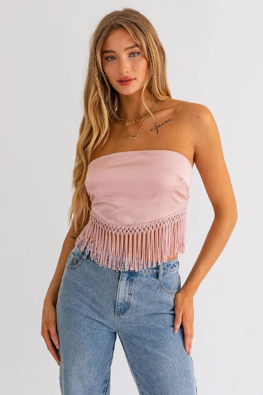 Rosewater Fringe Top - Medium