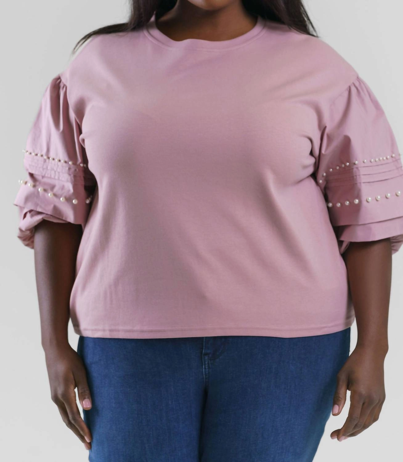 Royse Pearl Top - Plus In Mauve