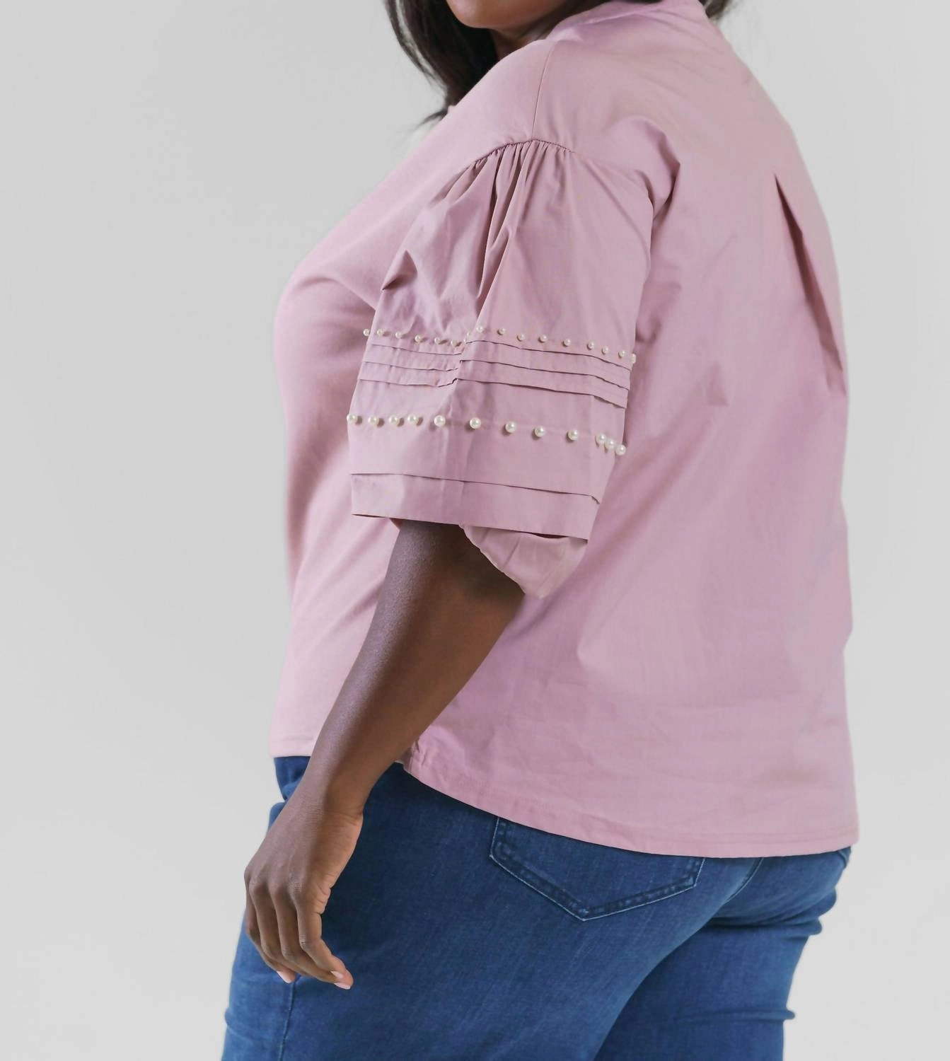 Royse Pearl Top - Plus In Mauve