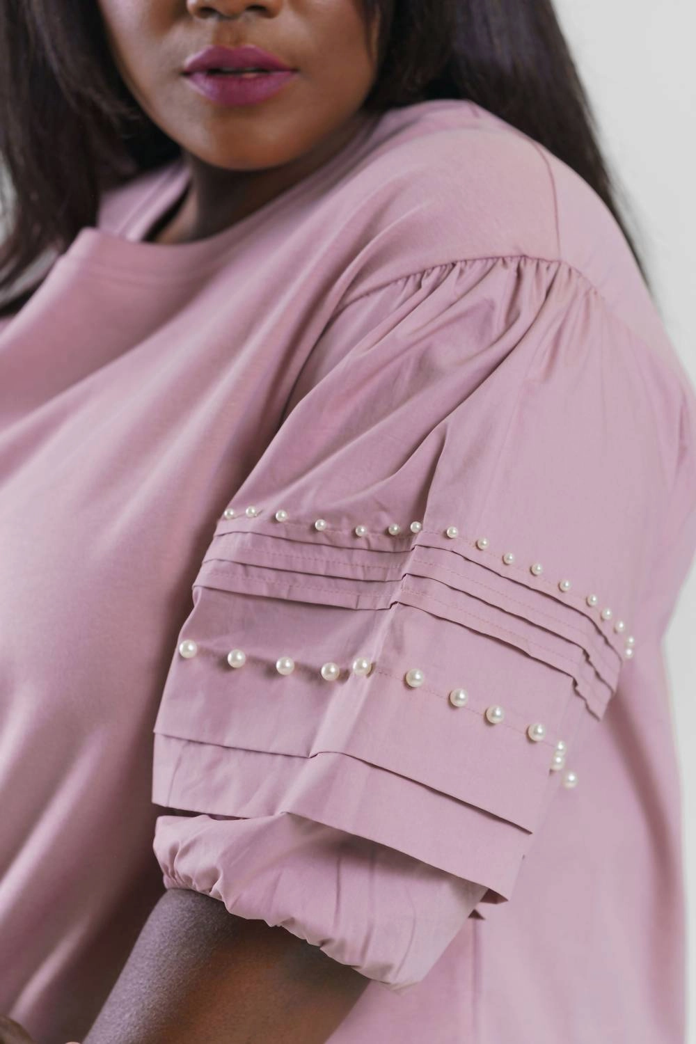Royse Pearl Top - Plus In Mauve