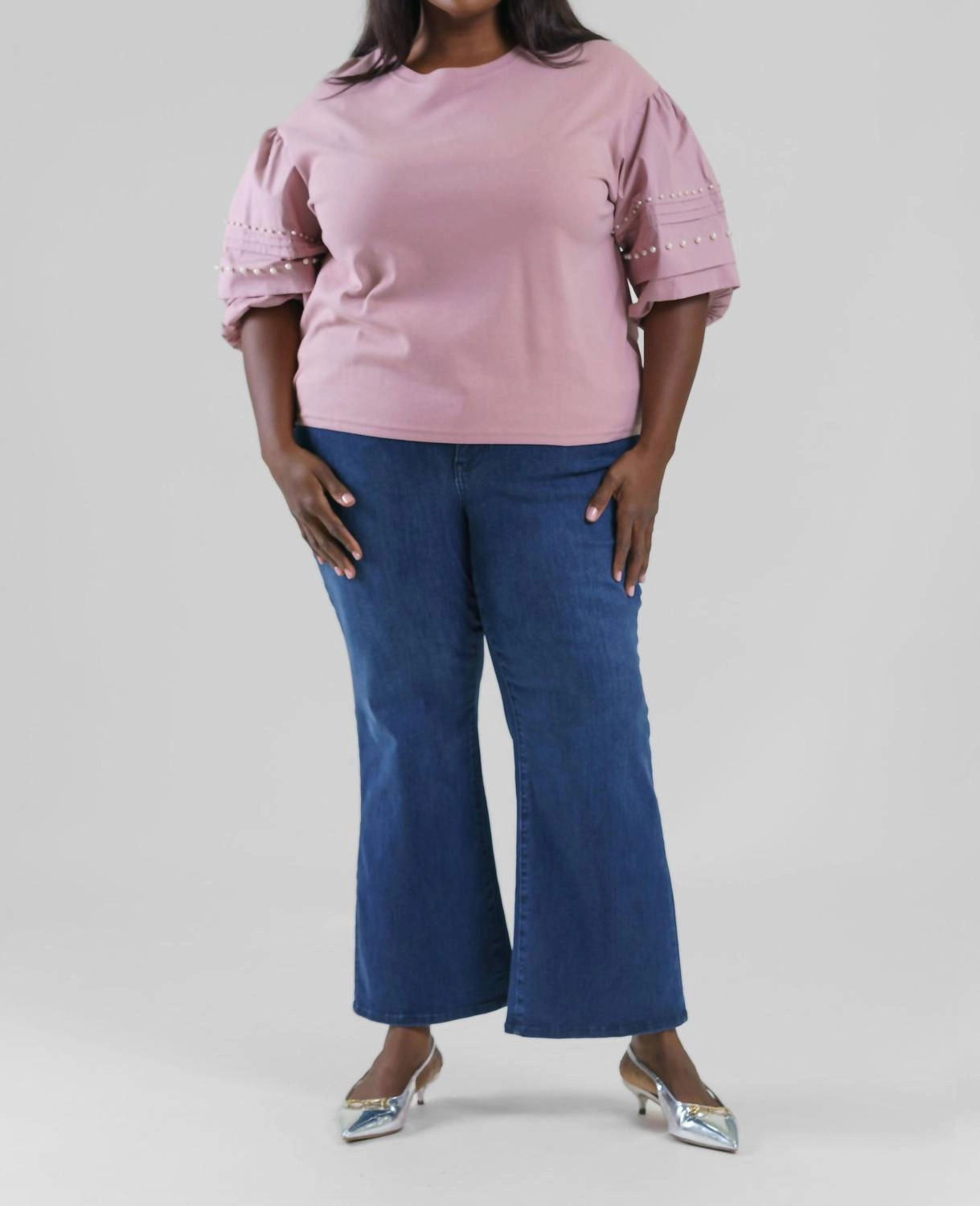 Royse Pearl Top - Plus In Mauve