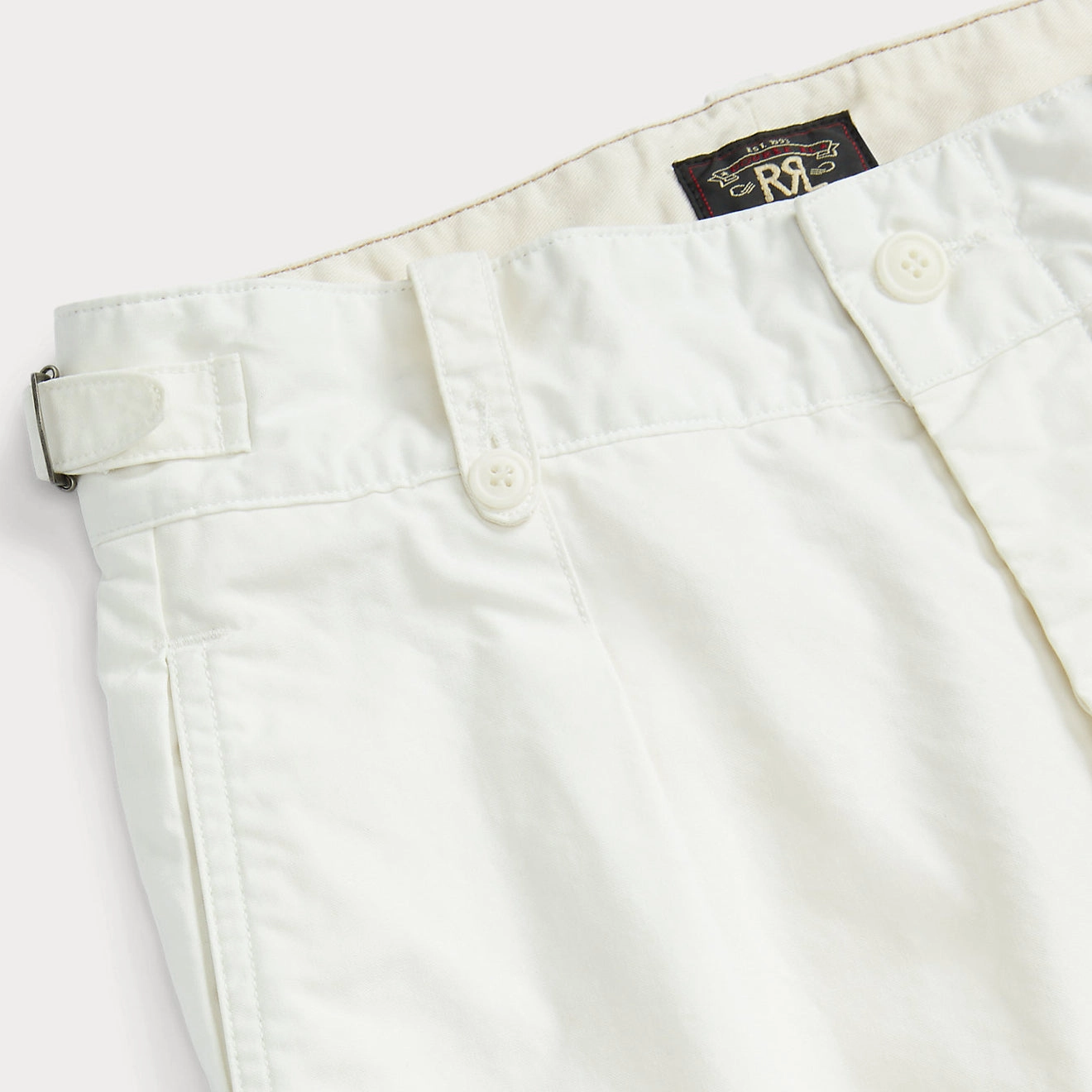 RRL by Ralph Lauren Womens Cropped Poplin Wide-Leg Trouser White