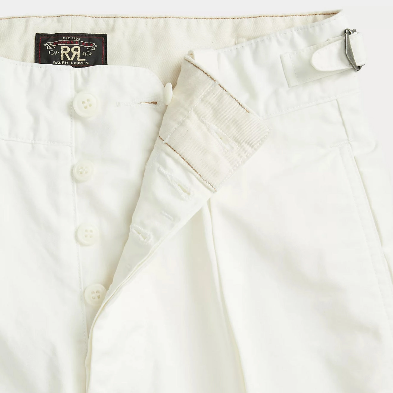 RRL by Ralph Lauren Womens Cropped Poplin Wide-Leg Trouser White