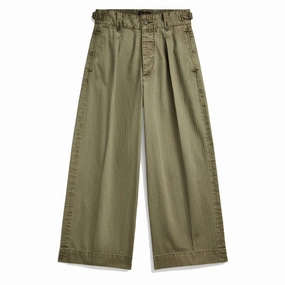 RRL by Ralph Lauren Womens Kyle Trouser Ankle Pleated New Olive womens pants flash sale