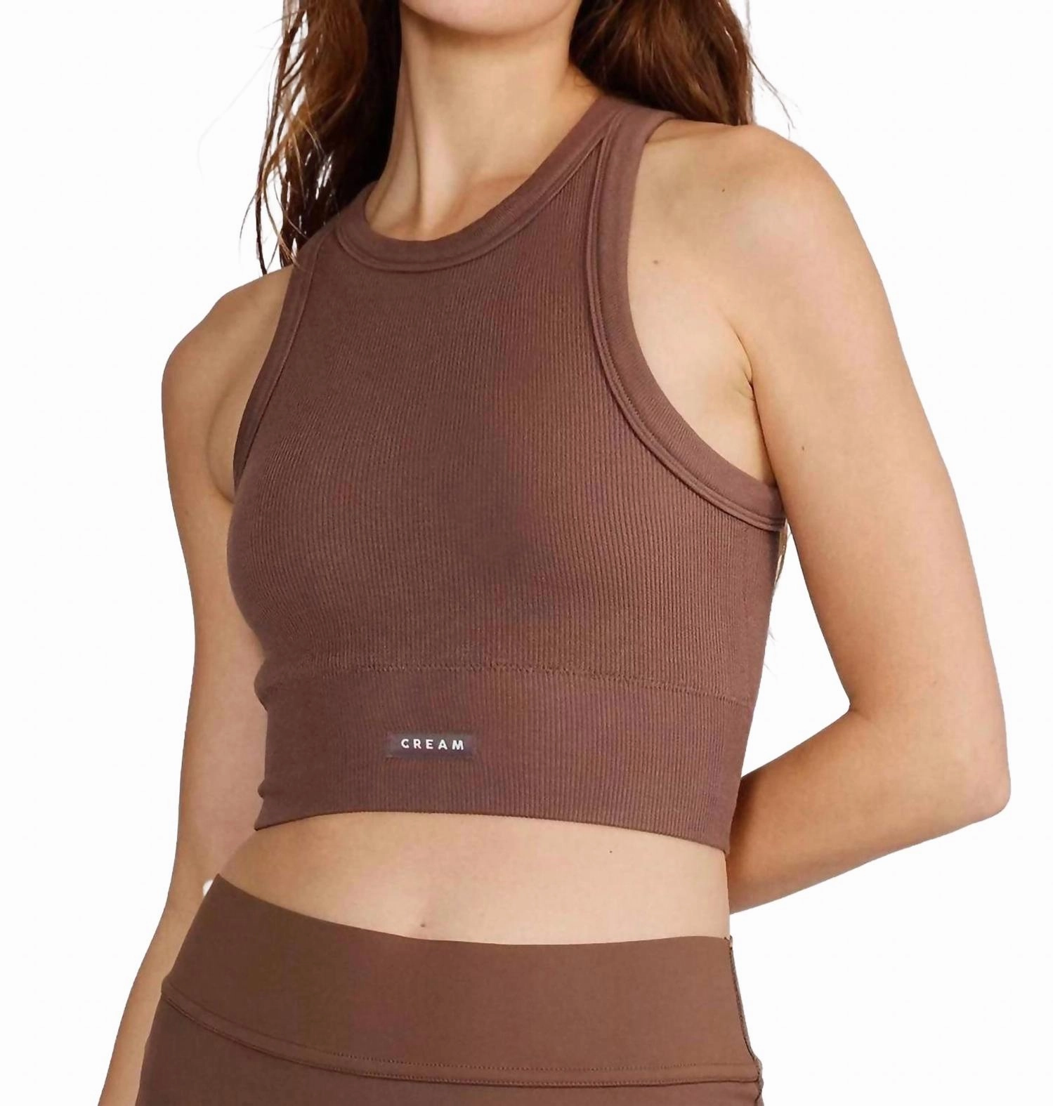 Rumi Bra Tank Top In Mocha
