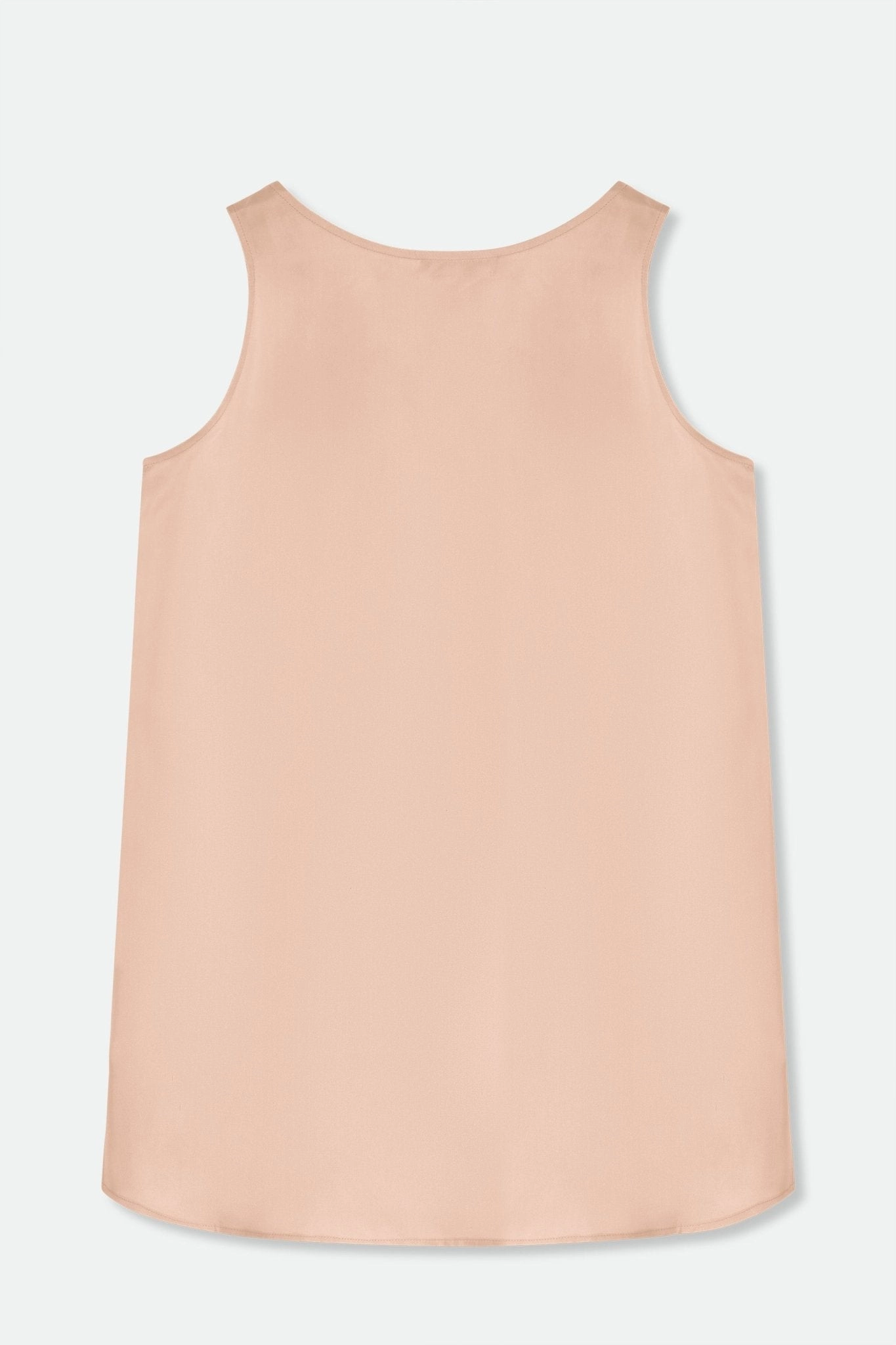 SABINA SILK TWILL TANK TOP IN ROSE BEIGE