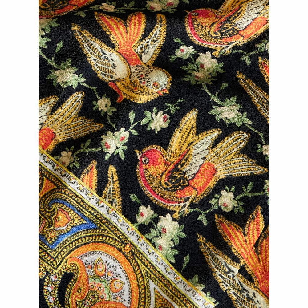 Sabl Shirt Dress With Printed Birds