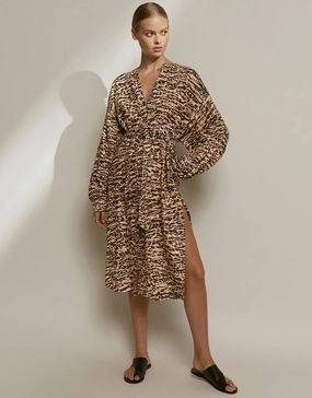 Sahara Shirred Cuff Shirtdress - Animal Jets - Jets swimwear best price