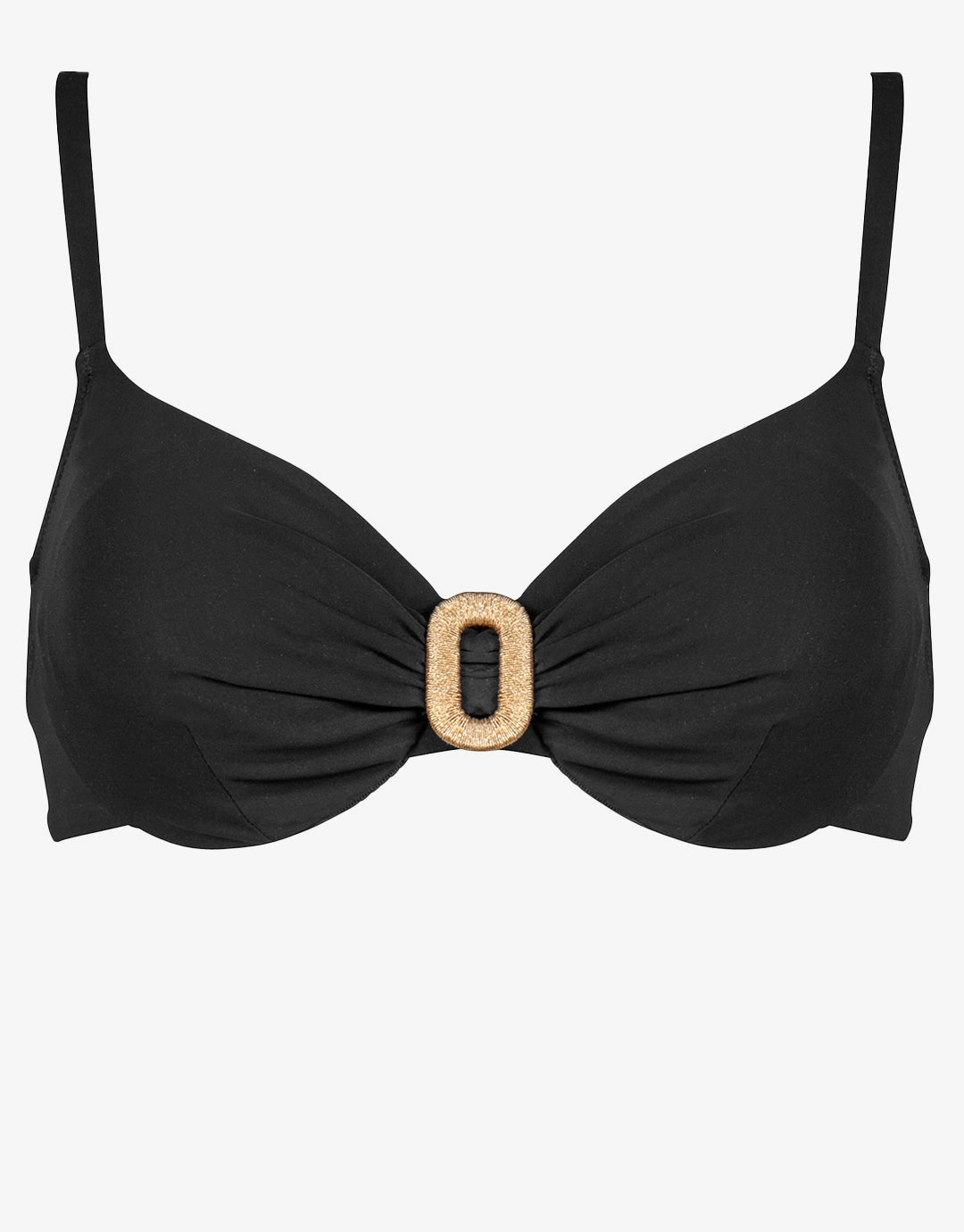 Sailor Luxe Underwired Bikini Top - Black Maryan Mehlhorn - Maryan Mehlhorn dresses