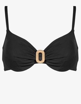 Sailor Luxe Underwired Bikini Top - Black Maryan Mehlhorn - Maryan Mehlhorn dresses