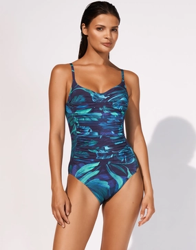 Sanctuary Ruched Underwired Swimsuit - Lagoon Maryan Mehlhorn - Maryan Mehlhorn dresses