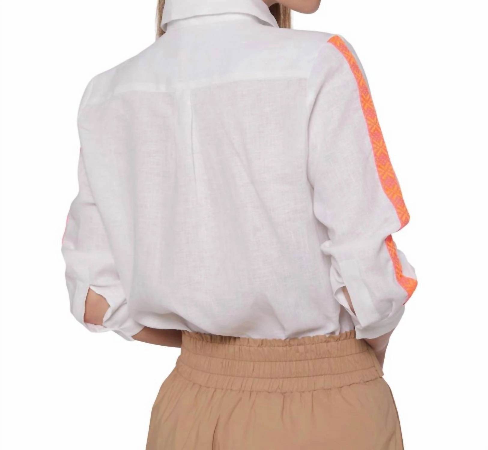 Sara Linen Shirt In White