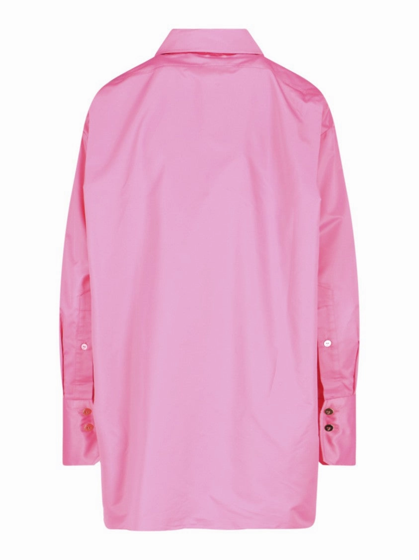 Satin-Finish Pink Shirt