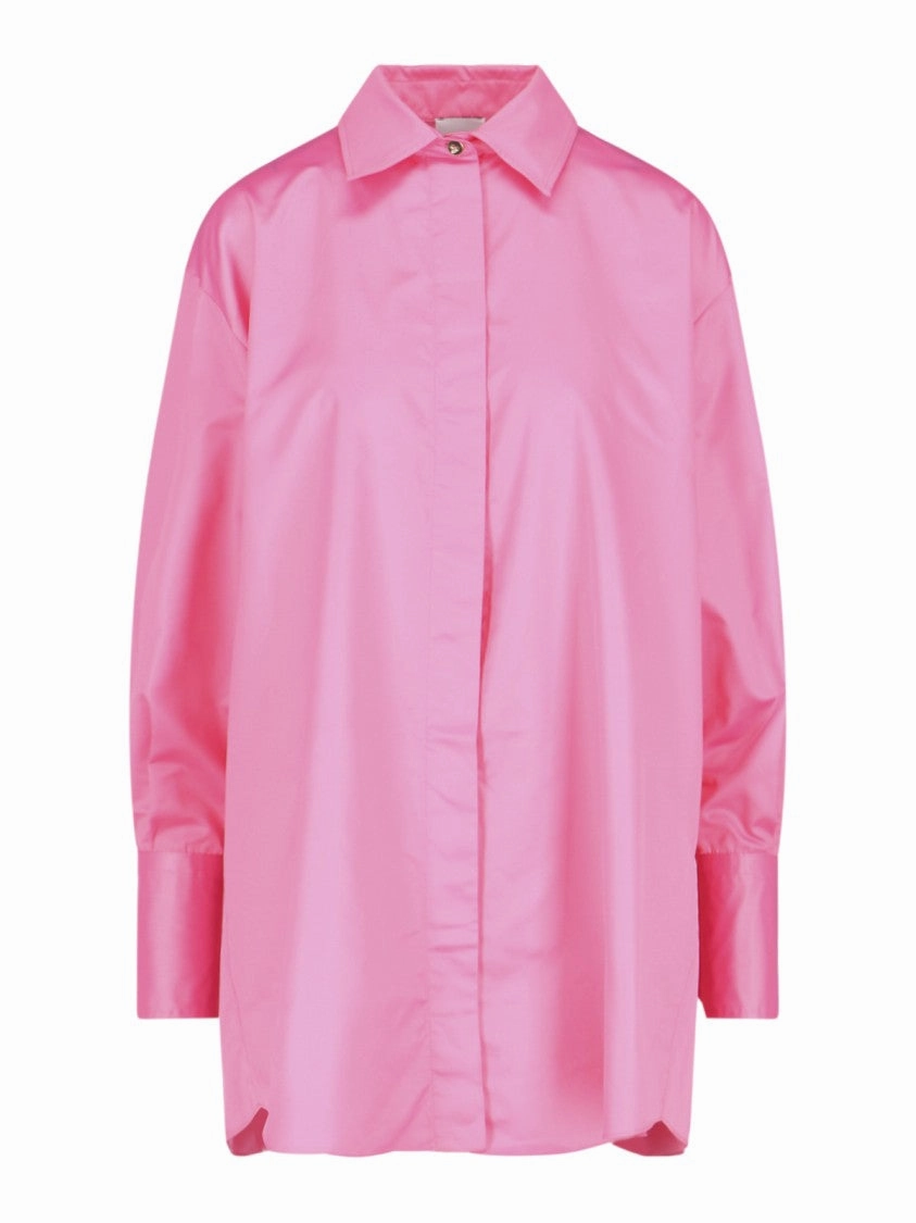 Satin-Finish Pink Shirt