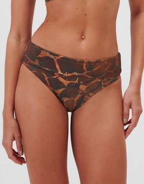 Savanna Fold Band Bikini Pant - Warm Earth Swim Womens - beachwear discount