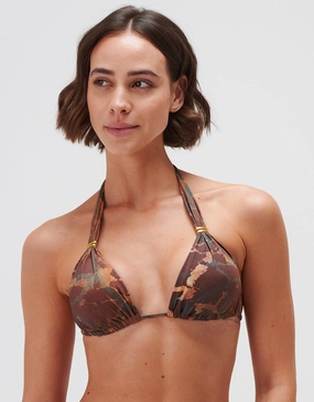 Savanna Halter Bikini Top - Warm Earth Swim Womens - beachwear discount