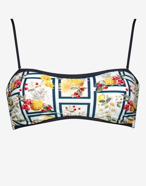 Scenery Bandeau Bikini Top - Monochrome Garden Swim Womens - one-pieces cheap