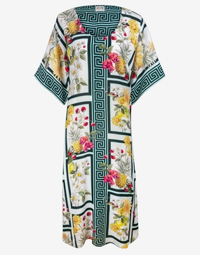 Scenery Maxi Kaftan - Monochrome Garden Maryan Mehlhorn - Maryan Mehlhorn dresses