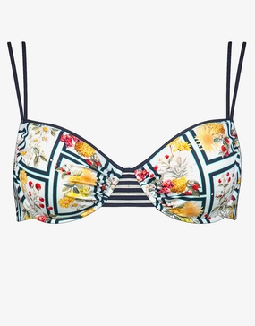 Scenery Underwired Bikini Top - Monochrome Garden Swim Womens - one-pieces cheap