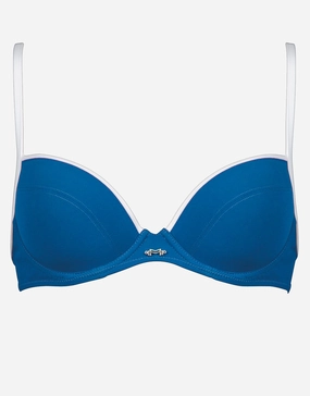 Scope Bikini Top - Cobalt White Maryan Mehlhorn - Maryan Mehlhorn dresses